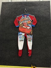 Disney Pixar Cars Lightning McQueen Fleece Pajamas 4T One Piece Y2K