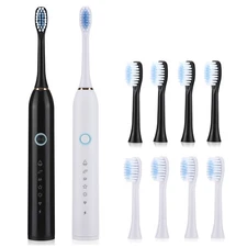 Rechargeable Electric Toothbrush for Adults with 4 Brush Heads 6 Cleaning Modes