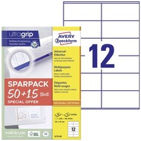 65Er Multipack Avery-Zweckform 6175-65 Universal-Etiketten 105 X 48 Mm Papier
