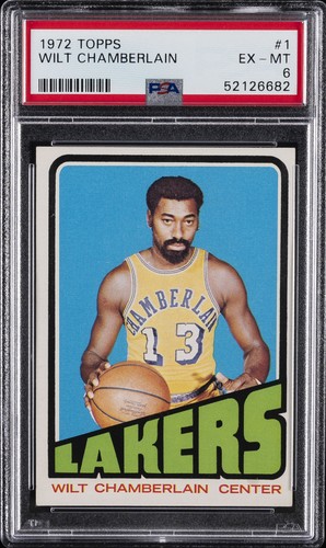 1972 TOPPS #1 WILT CHAMBERLAIN PSA 6