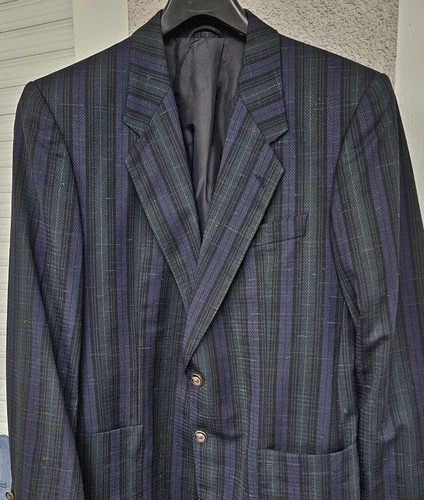 Great beautiful sport coat size 50, dark blue/green, luxury quality Schildt, hardly used - product listing photo