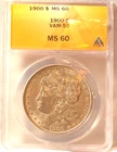 1900-P  MORGAN DOLLAR   *WHITE*  MS-60   VAM-5B - ONLY 6 GRADED HIGHER!!!  RARE!