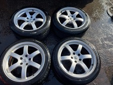 NISSAN 350Z SET GENUINE RAYS FORGED STAGGERED 18” ALLOY WHEELS 5x114 SKYLINE