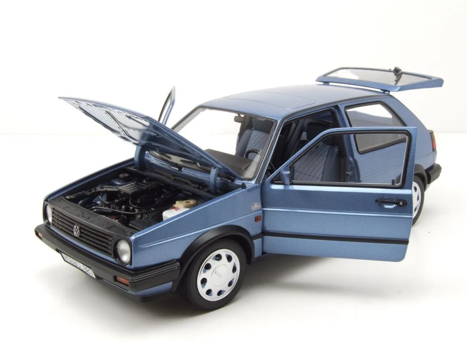 VW Golf 2 10 Milioni 1988 Blu Metallizzato Modellino 1:18 Norev - Immagine 4 di 4