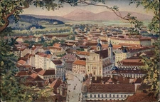 Ljubljana Laibach Panorama vintage postcard m737