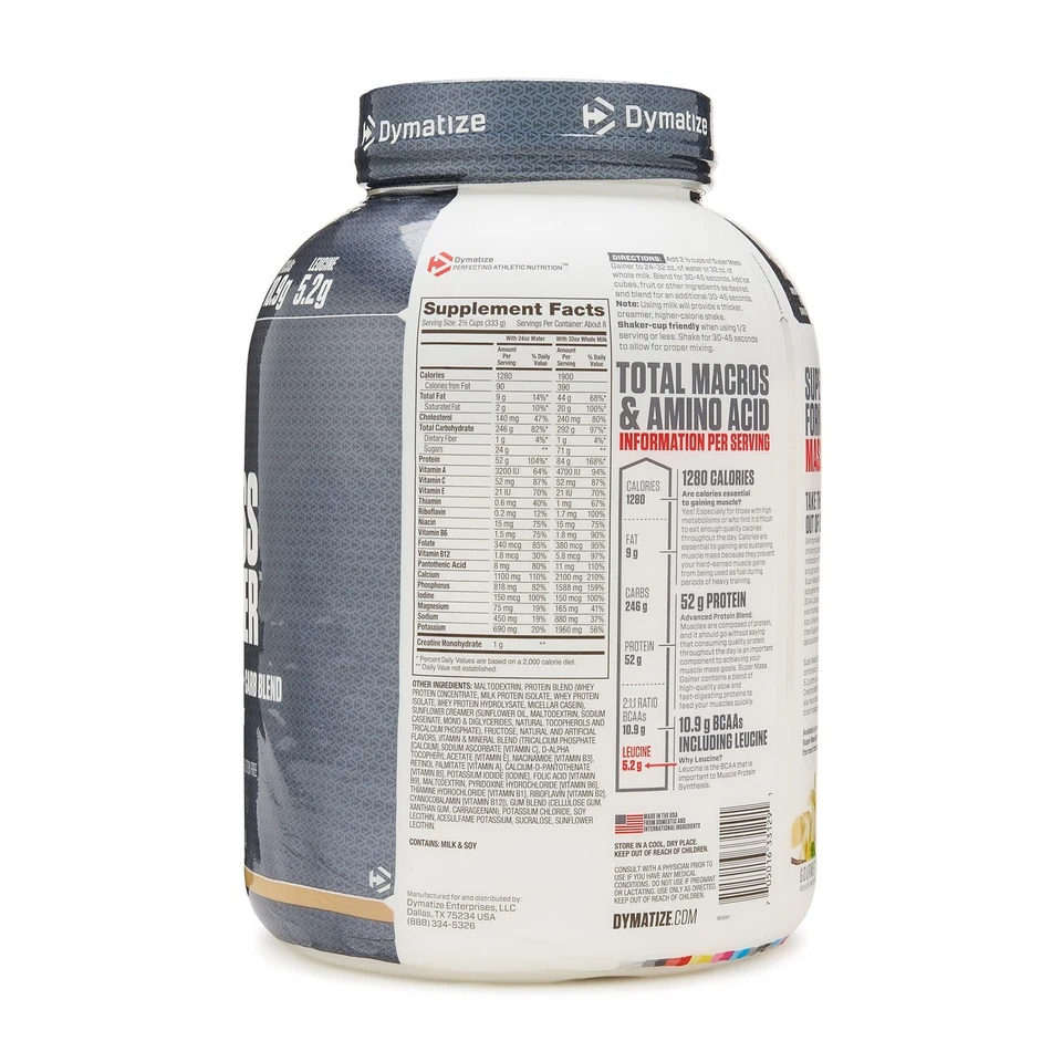 Super Mass Gainer™ - Vainilla gourmet (8 porciones) Foto 2 de 2