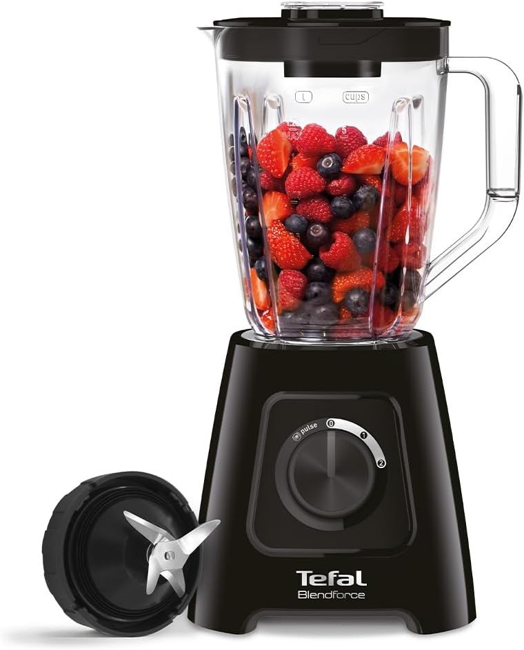 Tefal Blendforce II Blender, 2L Plastic Jug, 1.25L Effective Capacity,Black