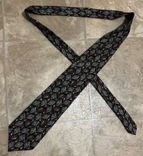 Christian Dior Monsieur Neck Tie Gray And Brown Made In USA