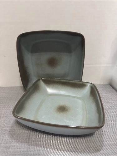 Frankoma Prairie Green Square Serving Bowls, Set Of 2