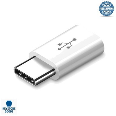 Micro USB Female to USB-C Male Adapter for Charging & Data Transfer
