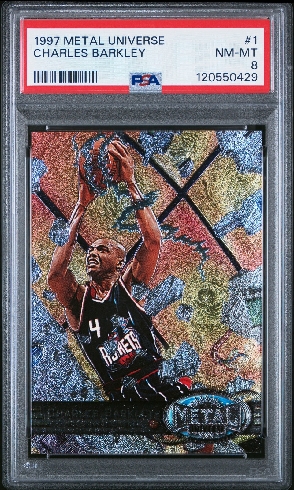 1997 METAL UNIVERSE #1 CHARLES BARKLEY PSA 8