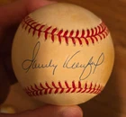 Sandy Koufax Signed Rawlings Official National League Baseball