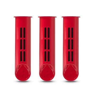 Dafi Water Bottle Filter Replacement Red 3-Pack Carbon Filters For Dafi Soft