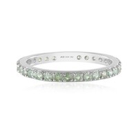 Cavill Alexandrit Ring Damen 925 Silber Platin 32 Steine 0,739Ct GrüN