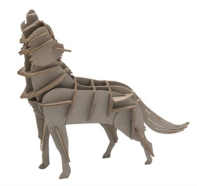 Fridolin 3D Papiermodell, Wolf, 11x9,5cm