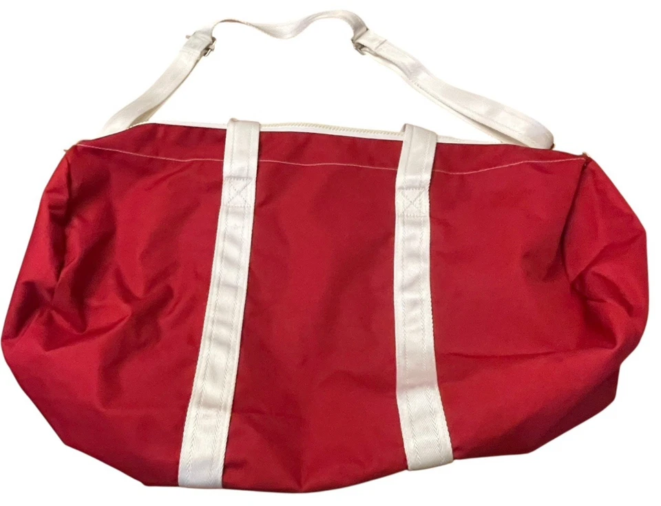 Lands' End Cordura Fabric Weekender Y2K Red Duffle Bag NWT Women's Day Red Dress - Image 2 of 4