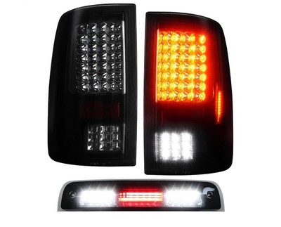 Ilonpa Fit For 2009-2018 Dodge Ram 1500 LED Smoke Lens Tail Light Assembly +