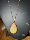 Fire Opal Teardrop Necklace — photo 1