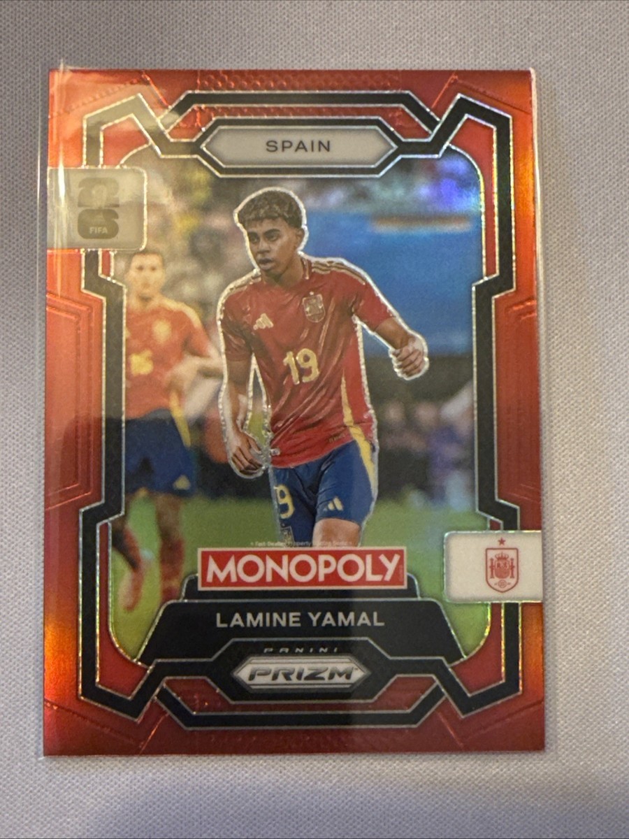 2025 Panini Monopoly Red Prizm FIFA World Cup 2026 Lamine Yamal No