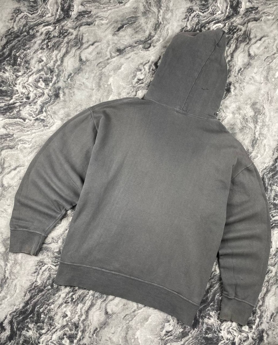 Vintage Stussy Garment Workgear Hoodie Faded 90s Men Size XL Gray