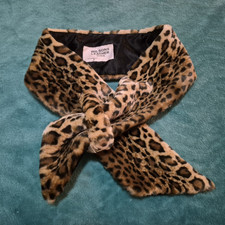 Wilsons Leathers Kids Faux Fur Scarf/Neck Warmer Wrap Leopard Print