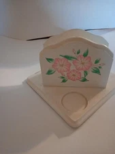 Hand Painted Flower Napkin Holder