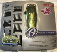 Oster Azteq 11 Clippers Trimmer With 6 Blades Oil Etc. For Wet Dry Hair. New