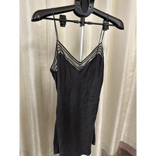 Vintage Victoria's Secret 100% Silk Mesh Strappy Slip Dress - Size Medium
