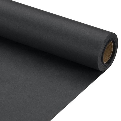 Wrapping Paper, 12'' x 394''(33') 70 GSM Craft Paper Packing Paper Black