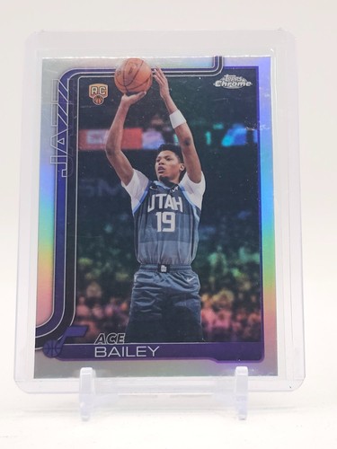 ACE BAILEY 2025-26 TOPPS CHROME BASKETBALL ROOKIE REFRACTOR RC #155 JAZZ Q2161