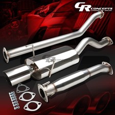 4 Muffler Rolled Tip Catback Racing Exhaust System For 02-06 Acura Rsx Type-s