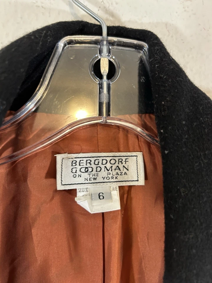 Bergdorf Goodman ladies blazer 6 brown black academia Cashmere Vtg Equestrian - Image 3 of 4