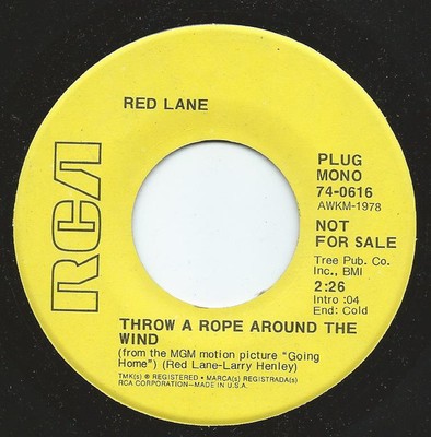 Red Lane - Throw A Rope Around The Wind / Singeree (7'', Single, Mono, Promo)