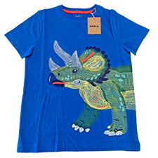 MINI BODEN Awesome Dinosaur Superstitch Short Sleeve Shirt. Size 7-8 Years.