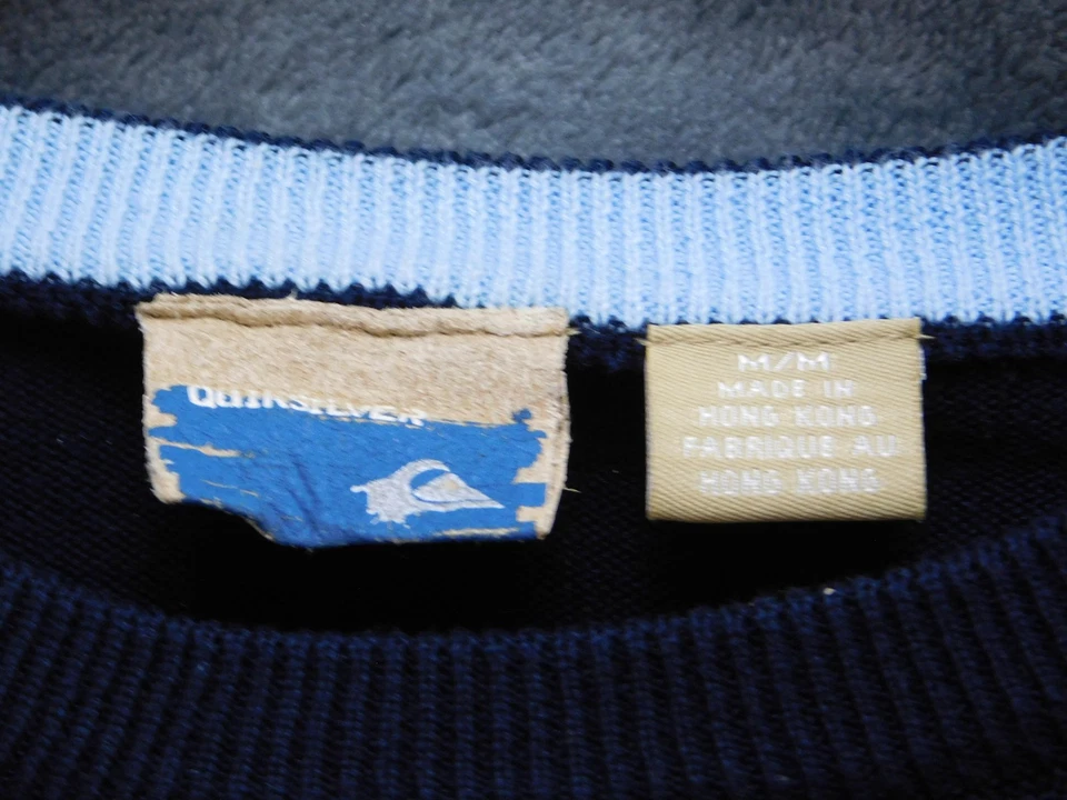 Quiksilver свитер мужской средний пуловер коньков серфер в полоску винтажный стиль - Изображение 4 из 4