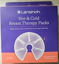 Lansinoh Hot Cold Breast Therapy Packs with Covers, 2 Pack