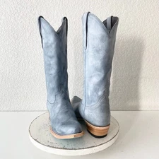 Lane EMMA JANE Womens Cowboy Boots 8 Western Denim Blue Cowgirl Mid Calf Tall