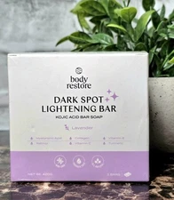 Body Restore Dark Spot Lightening Bar Rosemary 3 Bars Kojic Acid Bar Exp 09/2026