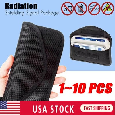 NEW Faraday Bag Cell Phone Wallet Blocker Radiation Signal Shielding Case Lot