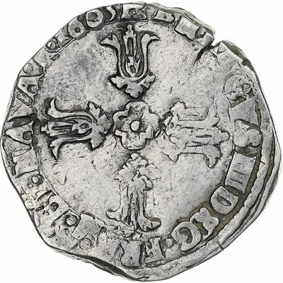 France, Henri IV, 1/4 Ecu, 1605, Bordeaux, Argent, TTB, Gadoury:597 - Photo 1/2