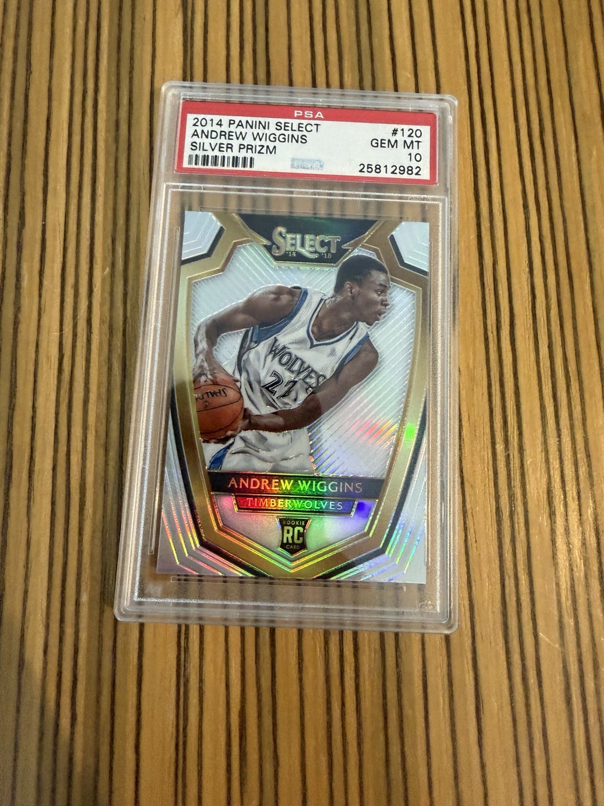 2014-15 Panini Select - Premier Level Andrew Wiggins #120 Silver Prizm RC PSA 10