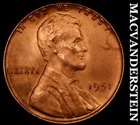 1951 Lincoln Wheat Cent- Red- Choice Gem Brilliant Uncirculated Luster #i9314