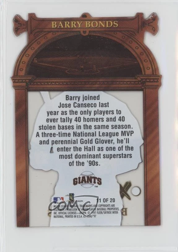 1997 EX 2000 Hall or Nothing Copper Barry Bonds #11 - Image 2 of 2