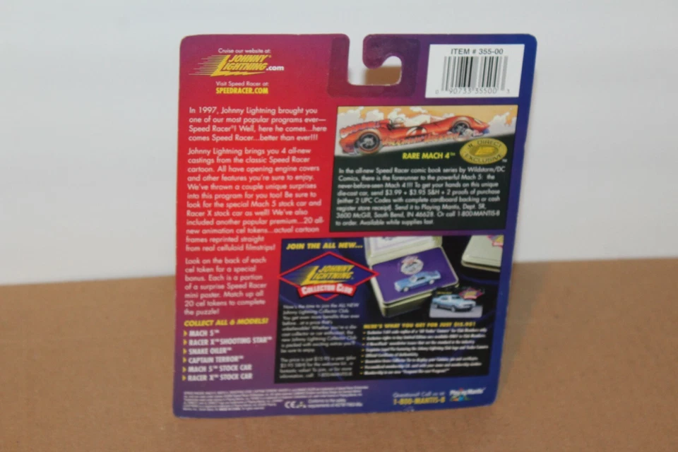 JOHNNY LIGHTNING SPEED RACER RACER X STOCK CAR in CARD with CEL #18 - Image 3 of 3