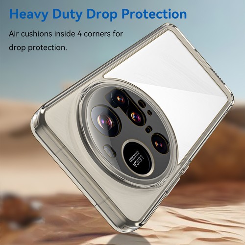 For Xiaomi 15 Ultra, Shockproof Clear Crystal Hybrid Armor Shell Cover Case - 第 14/21 張圖片