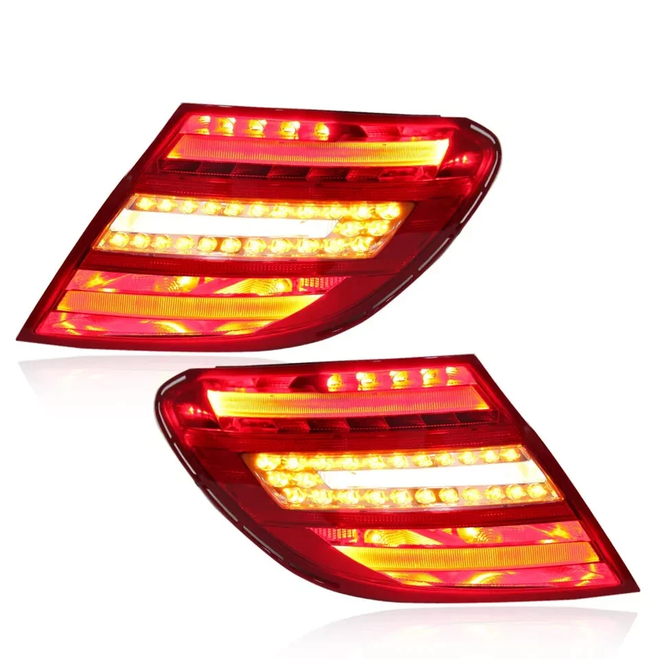 Left & Right LED Rear Tail Light Brake Lamp For Benz C-Class W204 S204 2011-2014 - Image 4 of 4