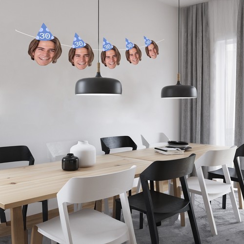Custom Face Bunting with Party Hat & Age | Funny Personalised Birthday Banner - Picture 55 of 282