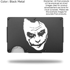 Custom THE JOKER Laser Engraved Wallet - Pick A Wallet Color
