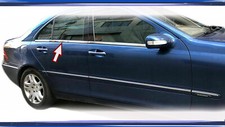 Fensterverkleidungen Chrom F&uuml;r Mercedes Klasse C W203 2000-2007 Chromleisten