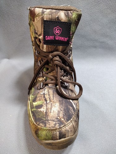 Game Winner waterproof Hunting Camo Boots FWGWFS1054 Womens 7.5D lace up - Picture 5 of 13